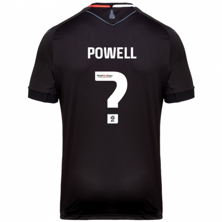 Kandiny Gyermek Owen Powell #0 Fekete Idegenbeli Jersey 2024/25 Mez Póló Ing