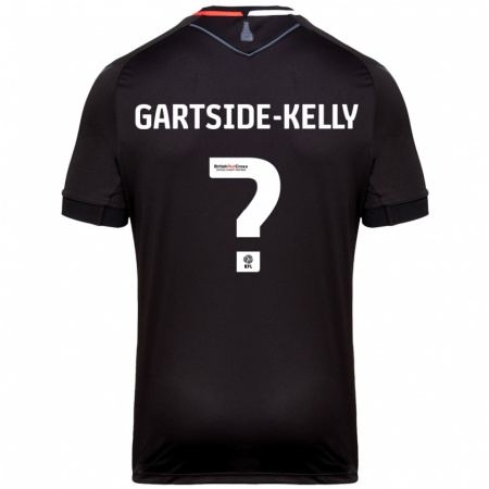 Kandiny Gyermek Gabriel Gartside-Kelly #0 Fekete Idegenbeli Jersey 2024/25 Mez Póló Ing