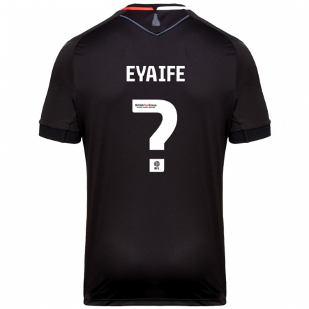 Kandiny Gyermek Daniel Eyaife #0 Fekete Idegenbeli Jersey 2024/25 Mez Póló Ing