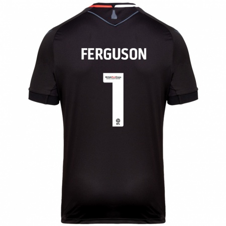 Kandiny Gyermek Georgie Ferguson #1 Fekete Idegenbeli Jersey 2024/25 Mez Póló Ing