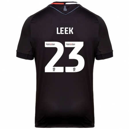 Kandiny Gyermek Ellie Leek #23 Fekete Idegenbeli Jersey 2024/25 Mez Póló Ing