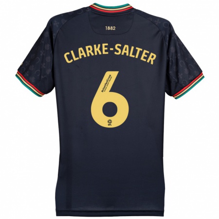 Kandiny Gyermek Jake Clarke-Salter #6 Sötét Sötétkék Idegenbeli Jersey 2024/25 Mez Póló Ing