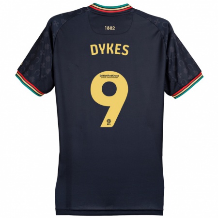 Kandiny Gyermek Lyndon Dykes #9 Sötét Sötétkék Idegenbeli Jersey 2024/25 Mez Póló Ing