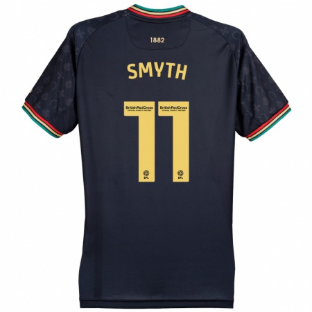 Kandiny Gyermek Paul Smyth #11 Sötét Sötétkék Idegenbeli Jersey 2024/25 Mez Póló Ing