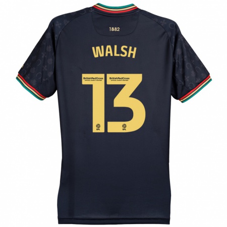 Kandiny Gyermek Joe Walsh #13 Sötét Sötétkék Idegenbeli Jersey 2024/25 Mez Póló Ing