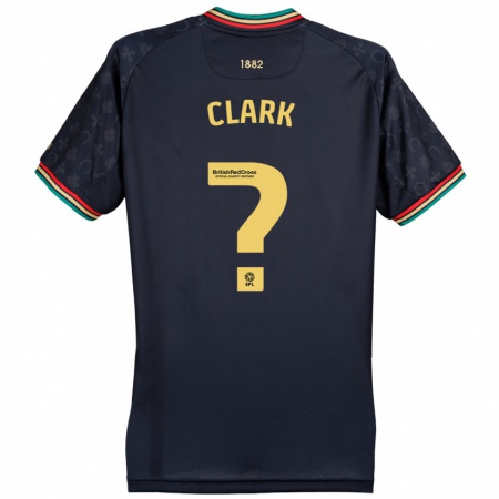 Kandiny Gyermek Conor Clark #0 Sötét Sötétkék Idegenbeli Jersey 2024/25 Mez Póló Ing