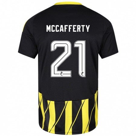 Kandiny Gyermek Eirinn Mccafferty #21 Fekete Sárga Idegenbeli Jersey 2024/25 Mez Póló Ing