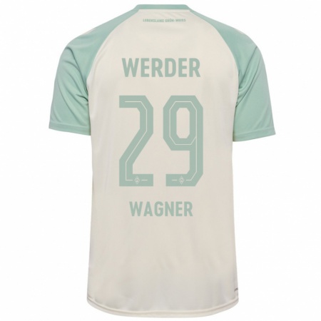 Kandiny Gyermek Paul Wagner #29 Törtfehér Világoszöld Idegenbeli Jersey 2024/25 Mez Póló Ing