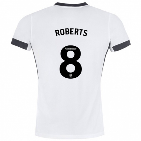 Kandiny Gyermek Tyler Roberts #8 Fehér Fekete Idegenbeli Jersey 2024/25 Mez Póló Ing