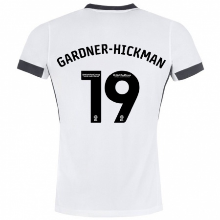 Kandiny Gyermek Taylor Gardner-Hickman #19 Fehér Fekete Idegenbeli Jersey 2024/25 Mez Póló Ing