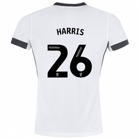 Kandiny Gyermek Luke Harris #26 Fehér Fekete Idegenbeli Jersey 2024/25 Mez Póló Ing