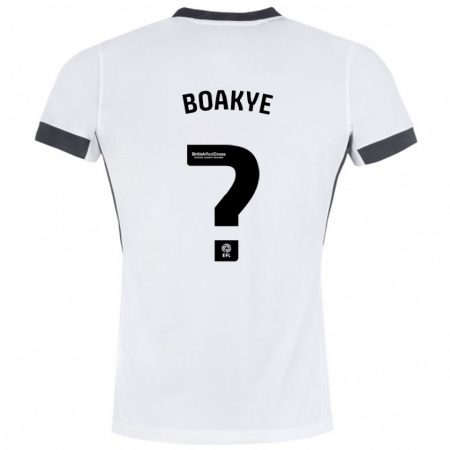 Kandiny Gyermek Godfred Boakye #0 Fehér Fekete Idegenbeli Jersey 2024/25 Mez Póló Ing