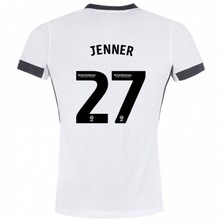 Kandiny Gyermek Abbi Jenner #27 Fehér Fekete Idegenbeli Jersey 2024/25 Mez Póló Ing