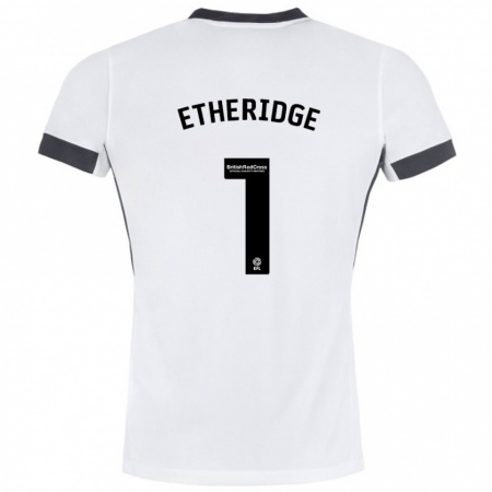 Kandiny Gyermek Neil Etheridge #1 Fehér Fekete Idegenbeli Jersey 2024/25 Mez Póló Ing