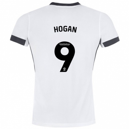 Kandiny Gyermek Scott Hogan #9 Fehér Fekete Idegenbeli Jersey 2024/25 Mez Póló Ing