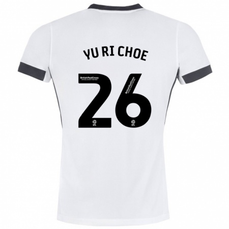 Kandiny Gyermek Yu-Ri Choe #26 Fehér Fekete Idegenbeli Jersey 2024/25 Mez Póló Ing