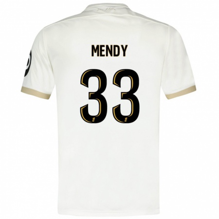 Kandiny Gyermek Antoine Mendy #33 Fehér Arany Idegenbeli Jersey 2024/25 Mez Póló Ing