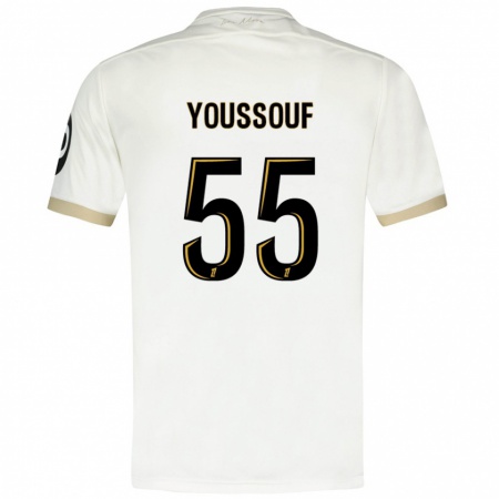 Kandiny Gyermek Youssouf Ndayishimiye #55 Fehér Arany Idegenbeli Jersey 2024/25 Mez Póló Ing