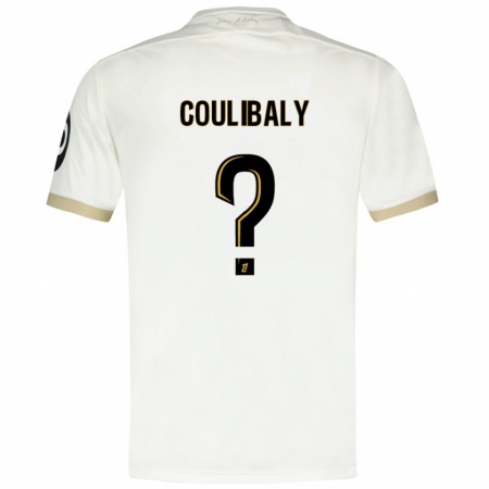 Kandiny Gyermek Djibril Coulibaly #0 Fehér Arany Idegenbeli Jersey 2024/25 Mez Póló Ing