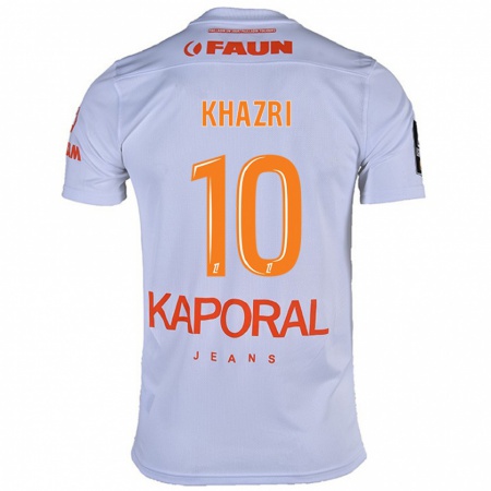 Kandiny Gyermek Wahbi Khazri #10 Fehér Idegenbeli Jersey 2024/25 Mez Póló Ing