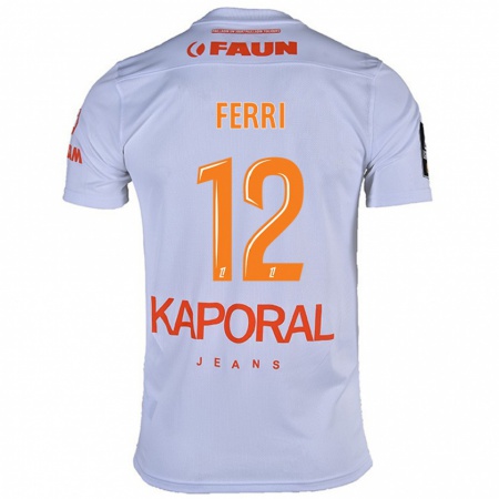 Kandiny Gyermek Jordan Ferri #12 Fehér Idegenbeli Jersey 2024/25 Mez Póló Ing