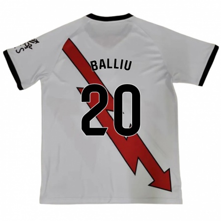 Kandiny Gyermek Iván Balliu #20 Piros Idegenbeli Jersey 2024/25 Mez Póló Ing