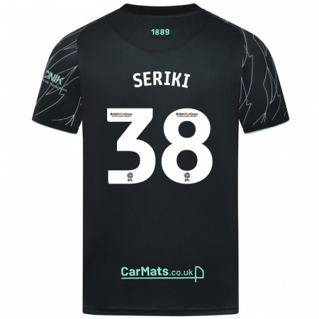 Kandiny Gyermek Femi Seriki #38 Fekete Zöld Idegenbeli Jersey 2024/25 Mez Póló Ing