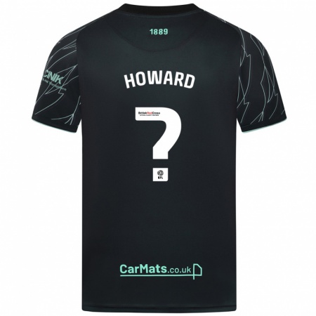 Kandiny Gyermek Theo Howard #0 Fekete Zöld Idegenbeli Jersey 2024/25 Mez Póló Ing