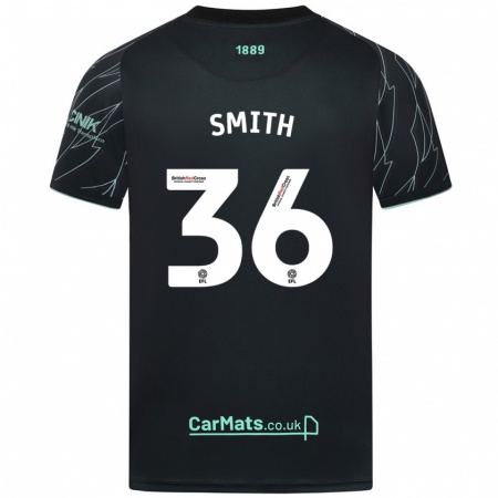 Kandiny Gyermek Joshua Smith #36 Fekete Zöld Idegenbeli Jersey 2024/25 Mez Póló Ing