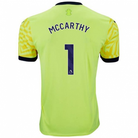 Kandiny Gyermek Alex Mccarthy #1 Sárga Idegenbeli Jersey 2024/25 Mez Póló Ing