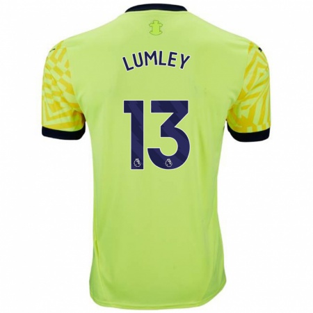 Kandiny Gyermek Joe Lumley #13 Sárga Idegenbeli Jersey 2024/25 Mez Póló Ing