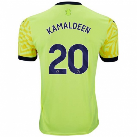 Kandiny Gyermek Kamaldeen Sulemana #20 Sárga Idegenbeli Jersey 2024/25 Mez Póló Ing