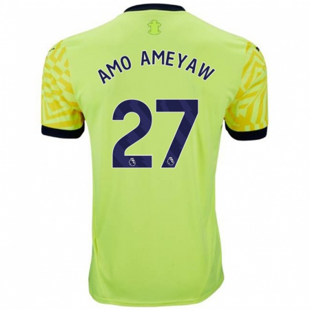 Kandiny Gyermek Samuel Amo-Ameyaw #27 Sárga Idegenbeli Jersey 2024/25 Mez Póló Ing