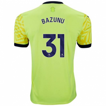 Kandiny Gyermek Gavin Bazunu #31 Sárga Idegenbeli Jersey 2024/25 Mez Póló Ing