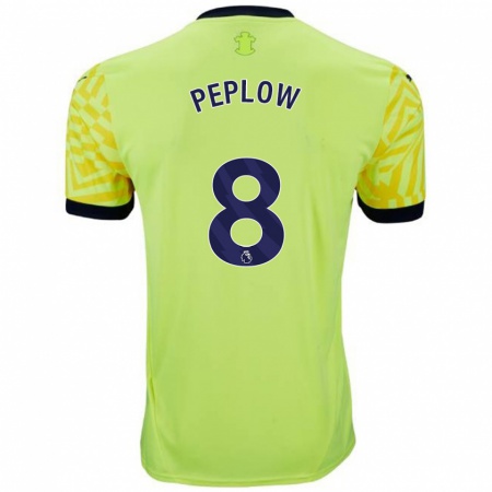 Kandiny Gyermek Chloe Peplow #8 Sárga Idegenbeli Jersey 2024/25 Mez Póló Ing