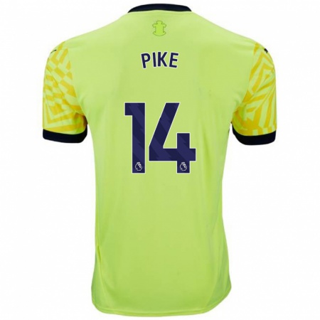 Kandiny Gyermek Molly Pike #14 Sárga Idegenbeli Jersey 2024/25 Mez Póló Ing