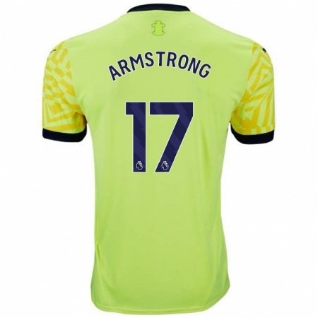 Kandiny Gyermek Stuart Armstrong #17 Sárga Idegenbeli Jersey 2024/25 Mez Póló Ing