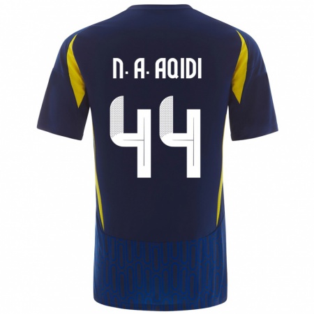 Kandiny Gyermek Nawaf Al-Aqidi #44 Kék Sárga Idegenbeli Jersey 2024/25 Mez Póló Ing