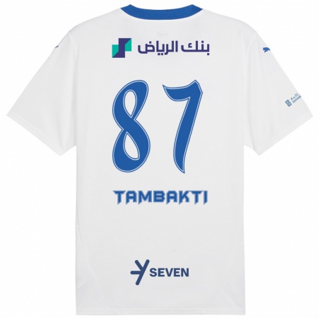 Kandiny Gyermek Hassan Tambakti #87 Fehér Kék Idegenbeli Jersey 2024/25 Mez Póló Ing