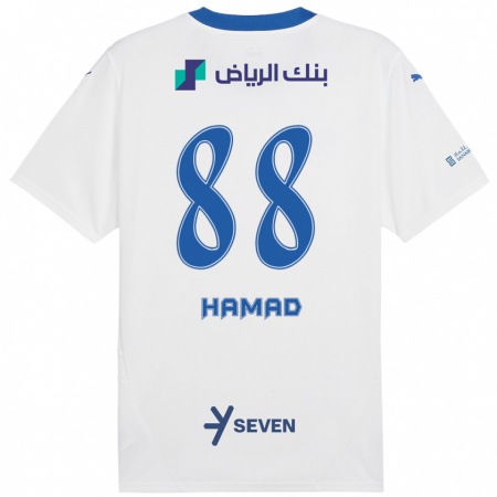 Kandiny Gyermek Hamad Al-Yami #88 Fehér Kék Idegenbeli Jersey 2024/25 Mez Póló Ing