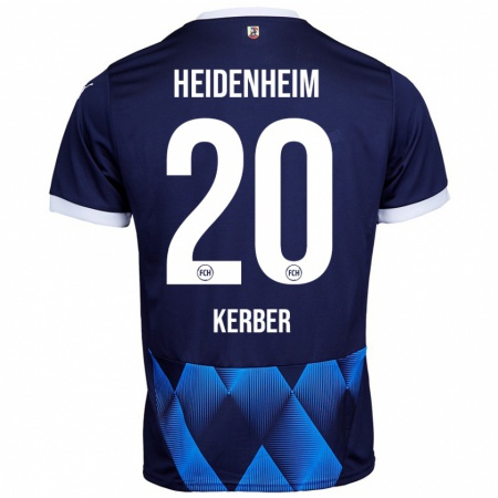 Kandiny Gyermek Luca Kerber #20 Sötét Sötétkék Idegenbeli Jersey 2024/25 Mez Póló Ing