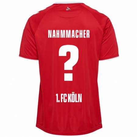 Kandiny Gyermek Emil Nahmmacher #0 Piros Fehér Idegenbeli Jersey 2024/25 Mez Póló Ing