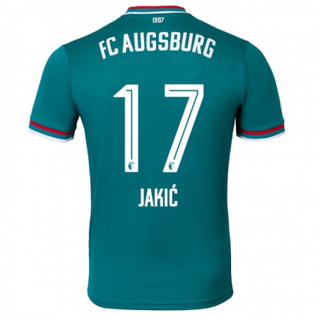 Kandiny Gyermek Kristijan Jakic #17 Sötétzöld Idegenbeli Jersey 2024/25 Mez Póló Ing