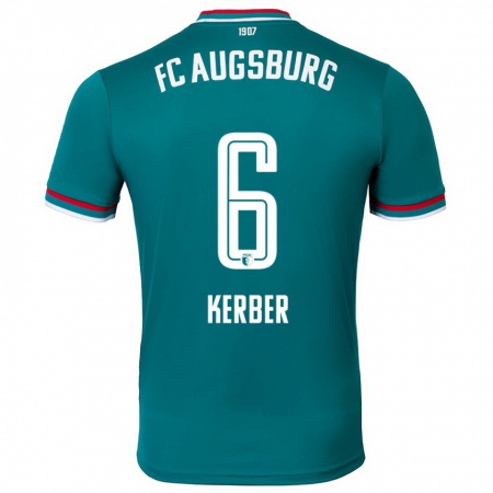 Kandiny Gyermek Luca Kerber #6 Sötétzöld Idegenbeli Jersey 2024/25 Mez Póló Ing