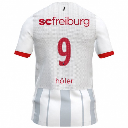 Kandiny Gyermek Lucas Höler #9 Fehér Szürke Idegenbeli Jersey 2024/25 Mez Póló Ing