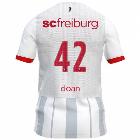 Kandiny Gyermek Ritsu Doan #42 Fehér Szürke Idegenbeli Jersey 2024/25 Mez Póló Ing