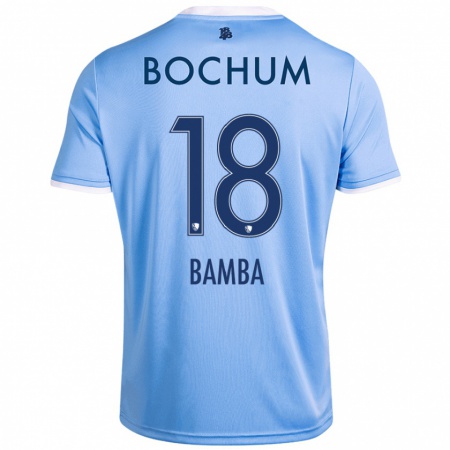 Kandiny Gyermek Samuel Bamba #18 Ég Kék Idegenbeli Jersey 2024/25 Mez Póló Ing