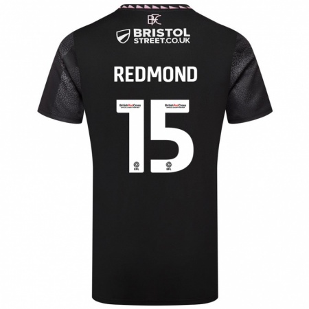 Kandiny Gyermek Nathan Redmond #15 Fekete Idegenbeli Jersey 2024/25 Mez Póló Ing