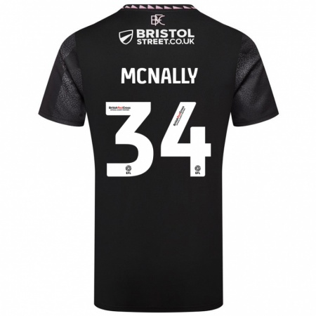 Kandiny Gyermek Luke Mcnally #34 Fekete Idegenbeli Jersey 2024/25 Mez Póló Ing