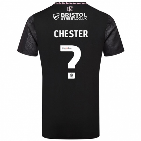 Kandiny Gyermek Felix Chester #0 Fekete Idegenbeli Jersey 2024/25 Mez Póló Ing